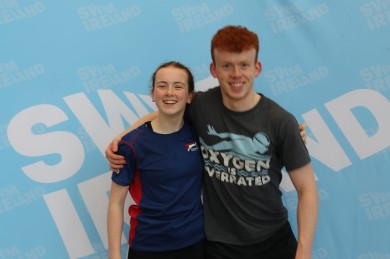 Caroline Smith with her older brother Thomas at day 2 Irish National Age Group Championship in Limerick