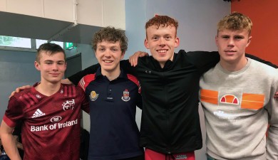 Garry Hanrahan, Matthew O'Ceallaigh, Thomas Smith and Ben Hannafin together in Michael Bowles Gala in Douglas (Cork) (2022)