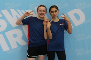 Caroline Smith and Victoria Szyszkowska at day 2 Irish National Age Group Championship in Limerick